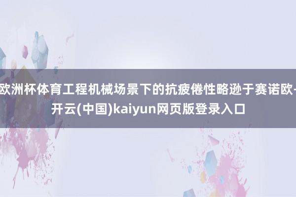 欧洲杯体育工程机械场景下的抗疲倦性略逊于赛诺欧-开云(中国)kaiyun网页版登录入口