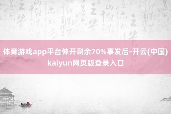 体育游戏app平台伸开剩余70%事发后-开云(中国)kaiyun网页版登录入口